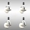 Service Caster 3 Inch 316SS Nylon Wheel Swivel 1-1/4 Inch Expanding Stem Caster Set Brake SCC SCC-SS316EX20S314-NYS-TLB-114-4 - alternate 3